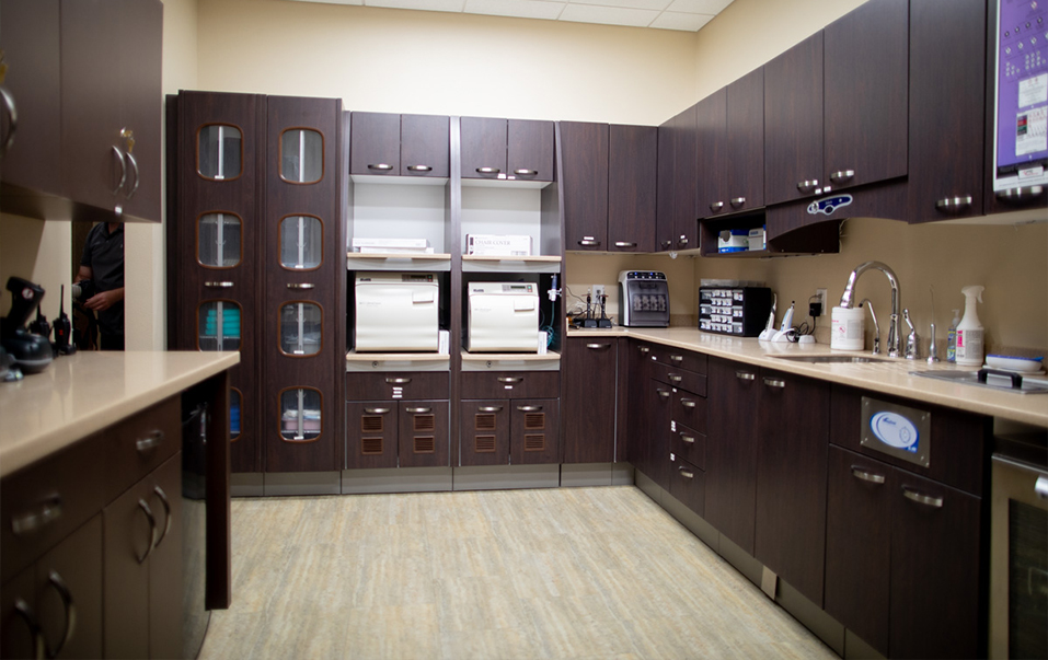 Storage area in dental office