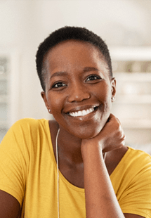 woman smiling